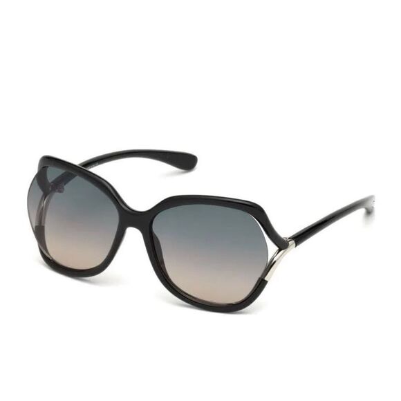 Tom ford Anouk 02 Sunglasses 60-16 Black Silver with Blue Gradient UV Fade NWT - Picture 6 of 17